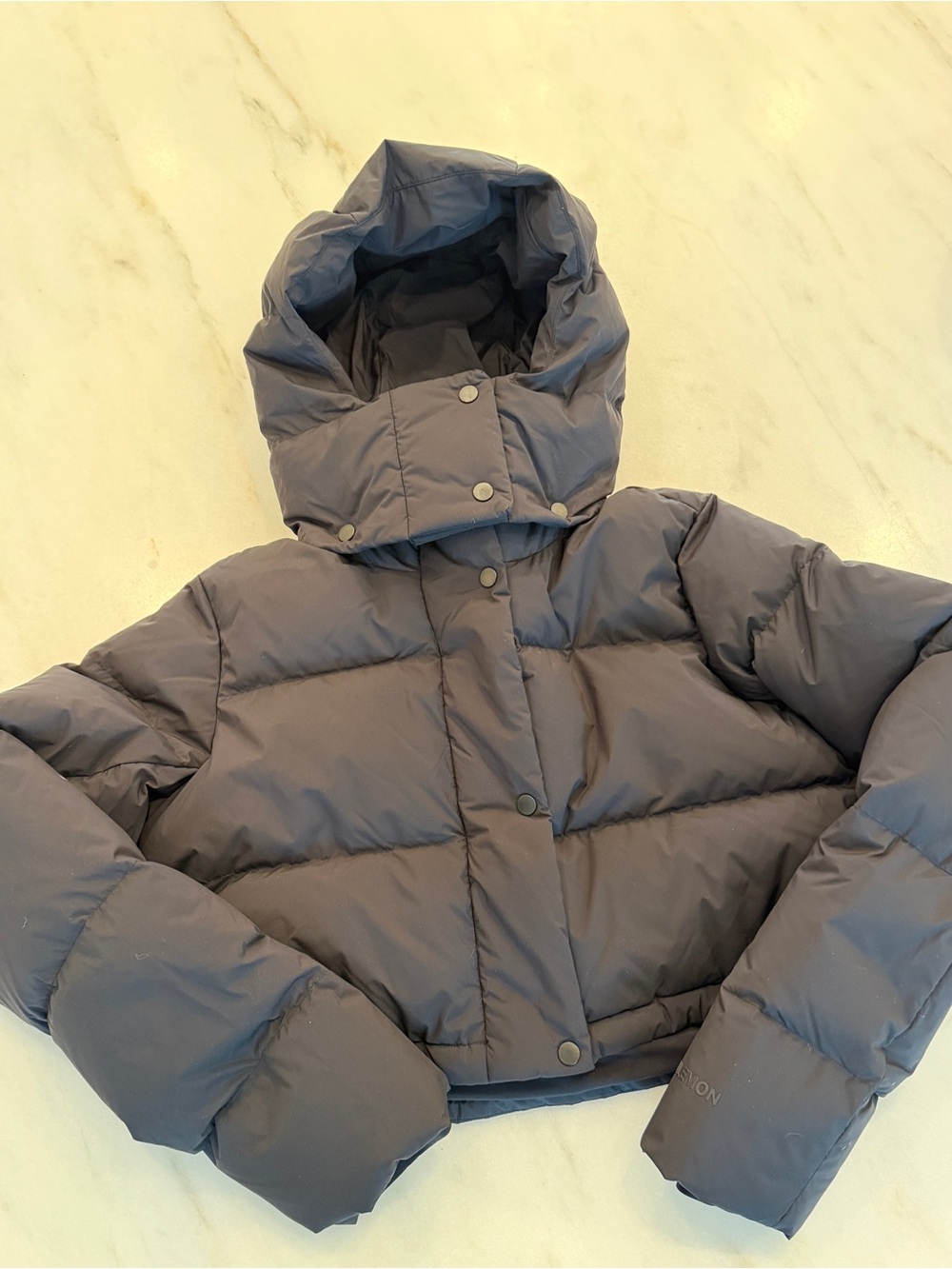 Lululemon wunder puff cropped jacket sz 4 in black GUC - Picture 3 of 10